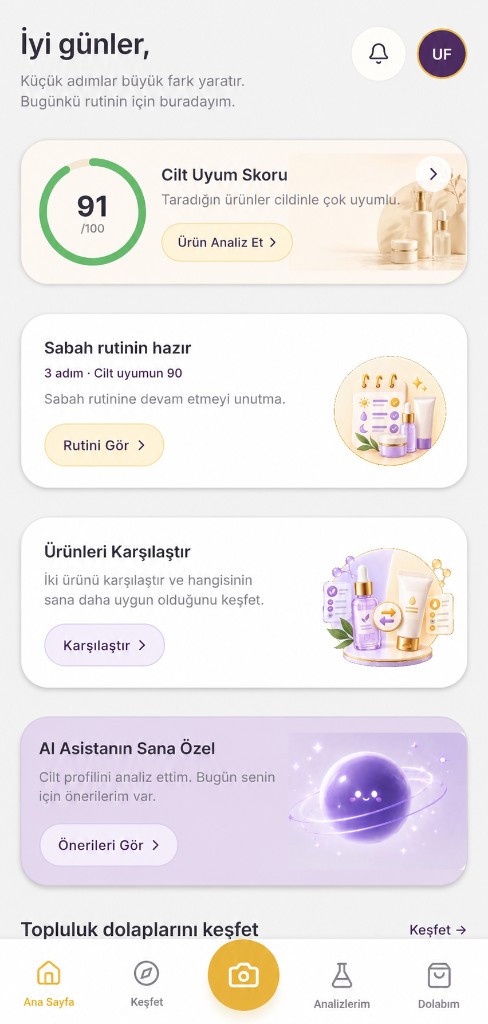 CossyVita home dashboard
