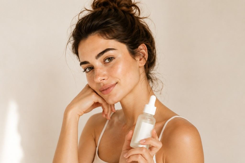 Woman doing skincare
